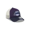 Los Angeles Lakers Navy Purple 9FORTY A-Frame Trucker Hat sold by New Era