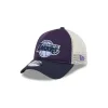 Los Angeles Lakers Navy Purple 9FORTY A-Frame Trucker Hat sold by New Era