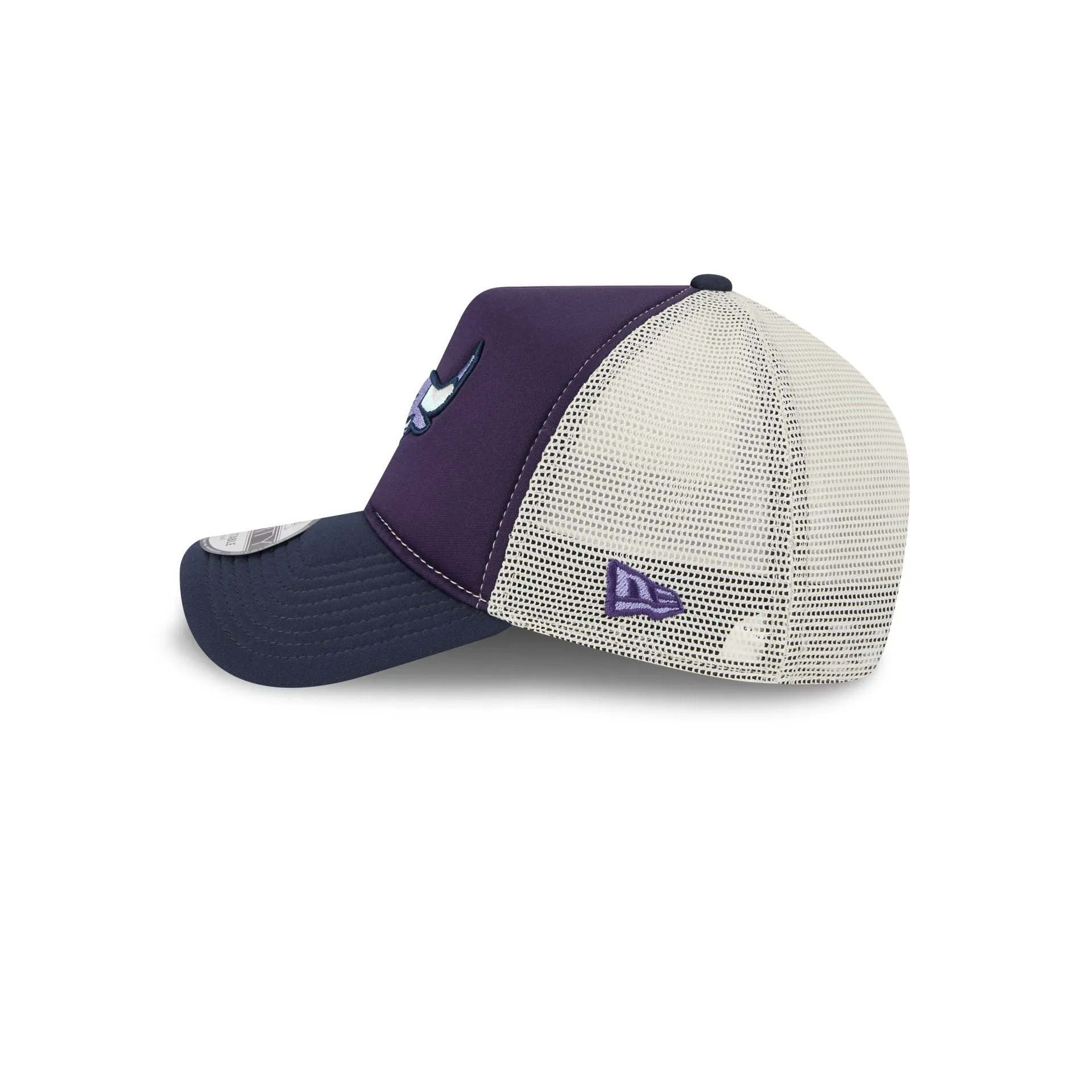 Chicago Bulls Navy Purple 9FORTY A-Frame Trucker Hat sold by New Era product image thumbnail 4