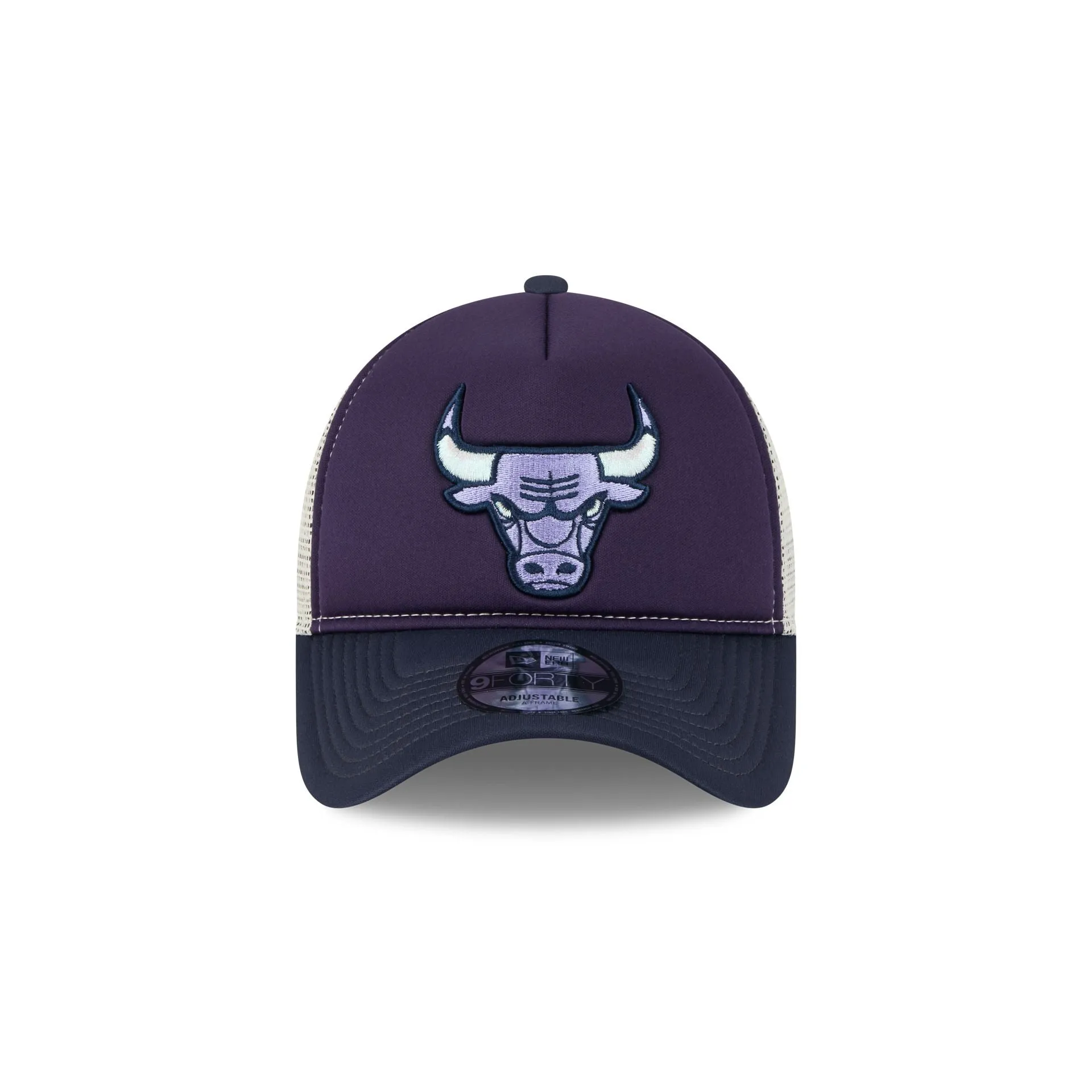 Chicago Bulls Navy Purple 9FORTY A-Frame Trucker Hat sold by New Era product image thumbnail 2