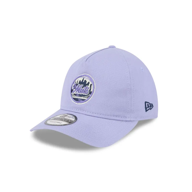 New York Mets Lavender 9TWENTY A-Frame Adjustable Hat sold by New Era