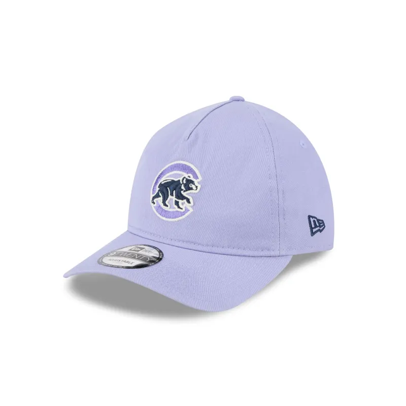 Chicago Cubs Lavender 9TWENTY A-Frame Adjustable Hat sold by New Era