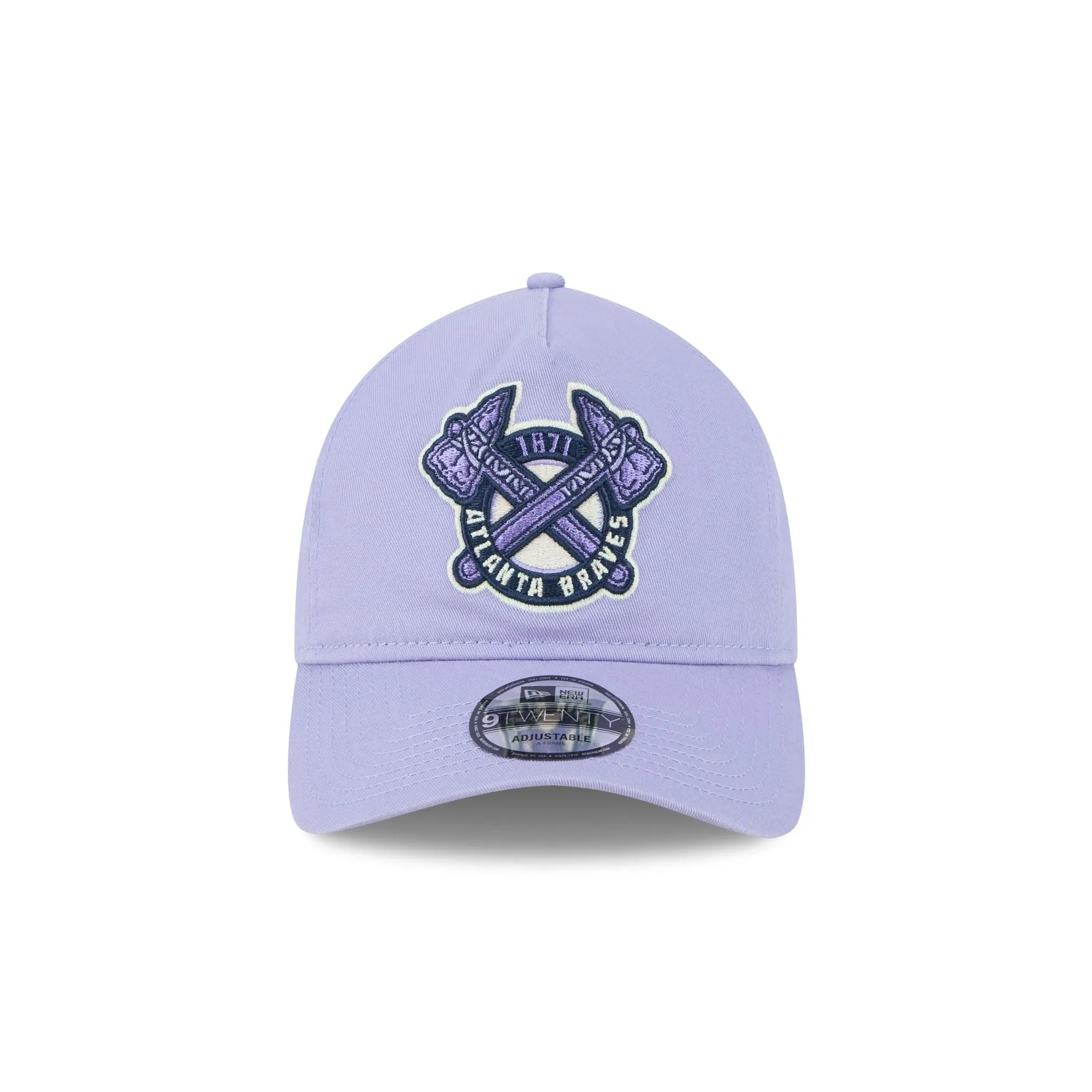 Atlanta Braves Lavender 9TWENTY A-Frame Adjustable Hat sold by New Era product image thumbnail 2