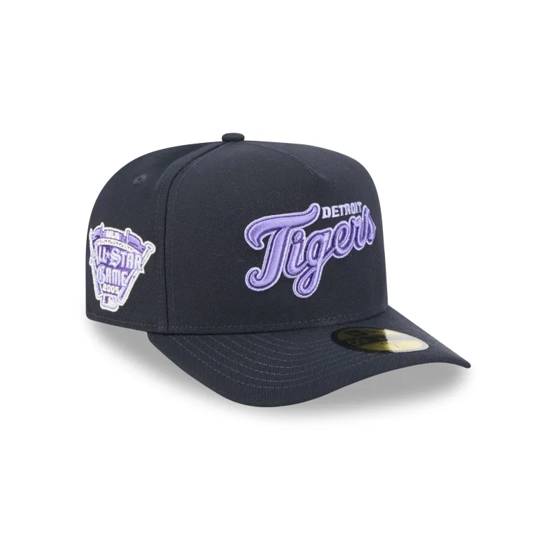 Detroit Tigers Navy Lavender 59FIFTY A-Frame Fitted Hat sold by New Era