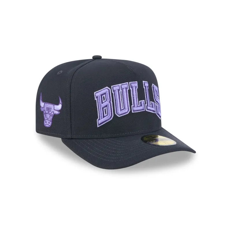 Chicago Bulls Navy Lavender 59FIFTY A-Frame Fitted Hat sold by New Era