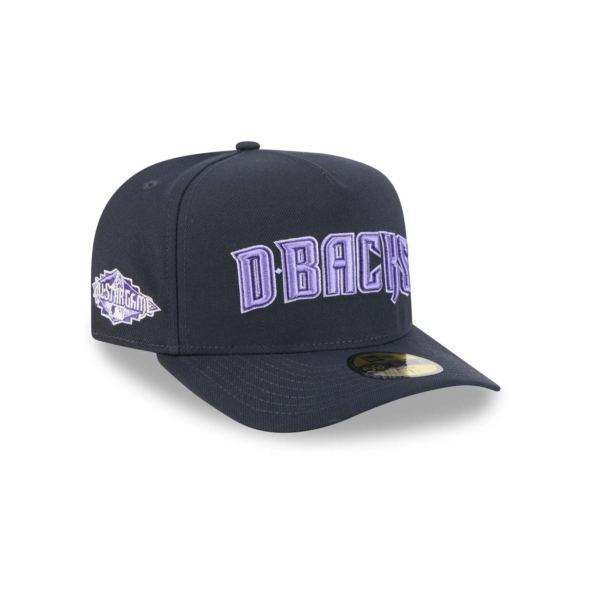 Arizona Diamondbacks Navy Lavender 59FIFTY A-Frame Fitted Hat sold by New Era