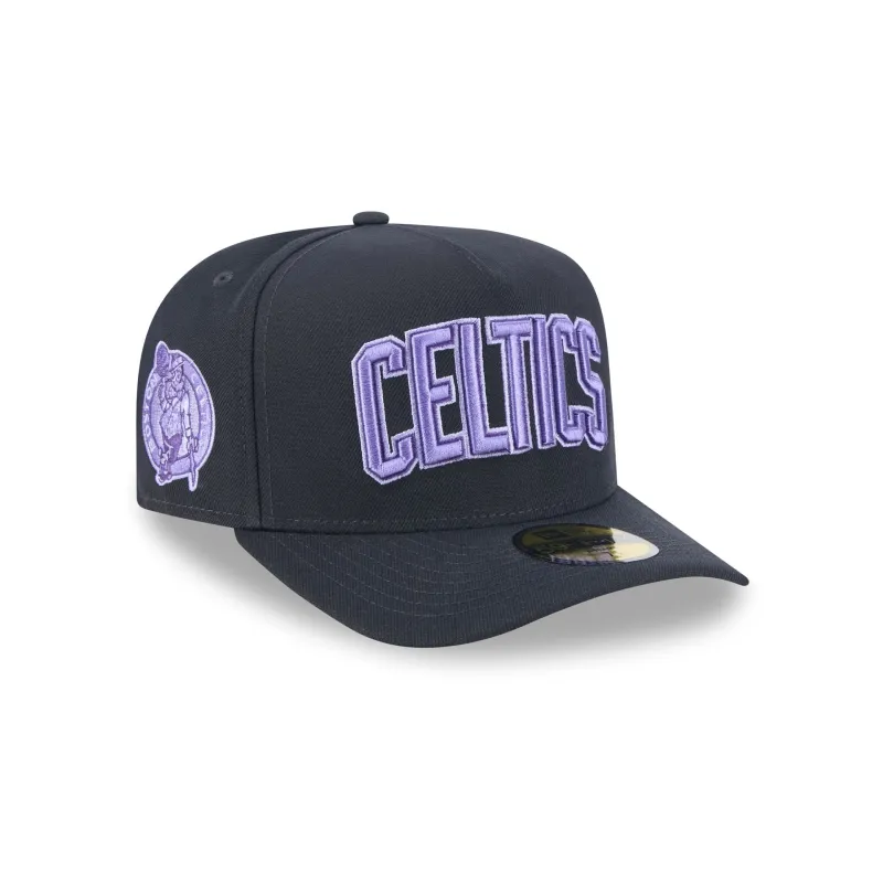 Boston Celtics Navy Lavender 59FIFTY A-Frame Fitted Hat sold by New Era
