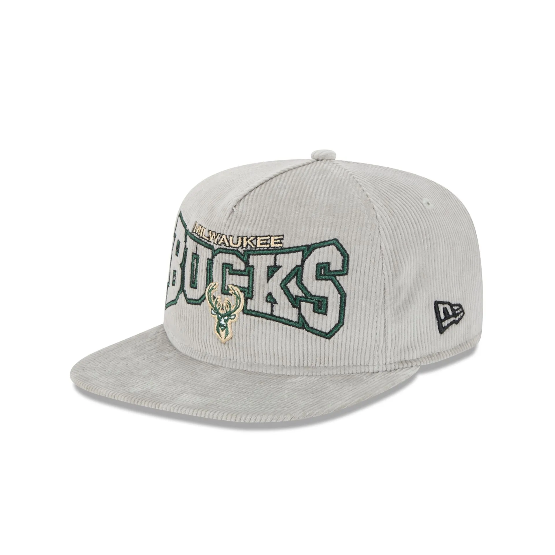 Milwaukee Bucks Gray Cord Golfer Hat sold by New Era