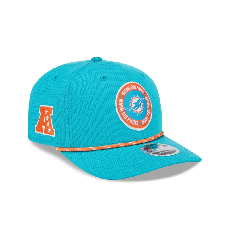 Miami Dolphins 2024 Sideline 9SEVENTY Stretch-Snap Hat sold by New Era