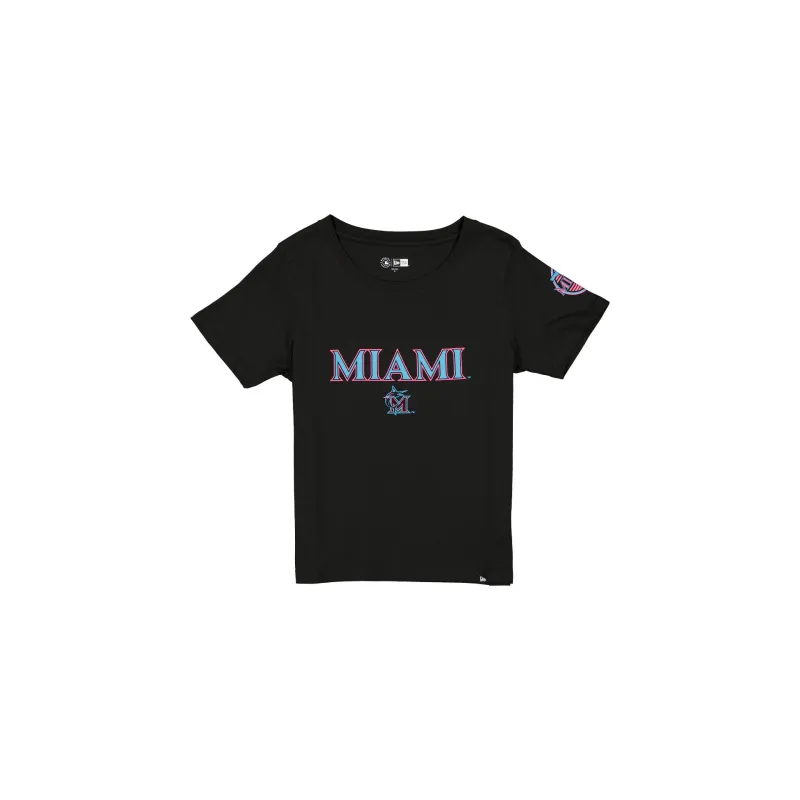 Miami Marlins City Connect Women's Black T-Shirt sold by New Era