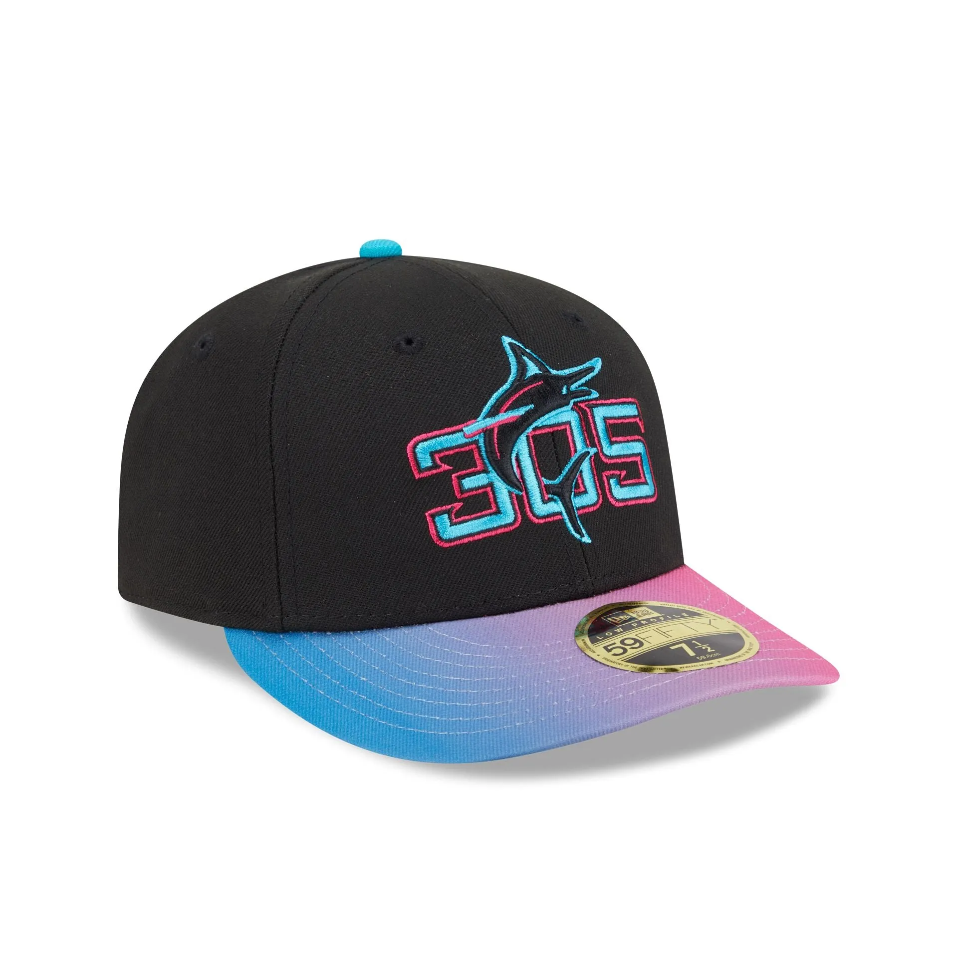 Miami Marlins City Connect Low Profile 59FIFTY Fitted Hat sold by New Era product image thumbnail 3