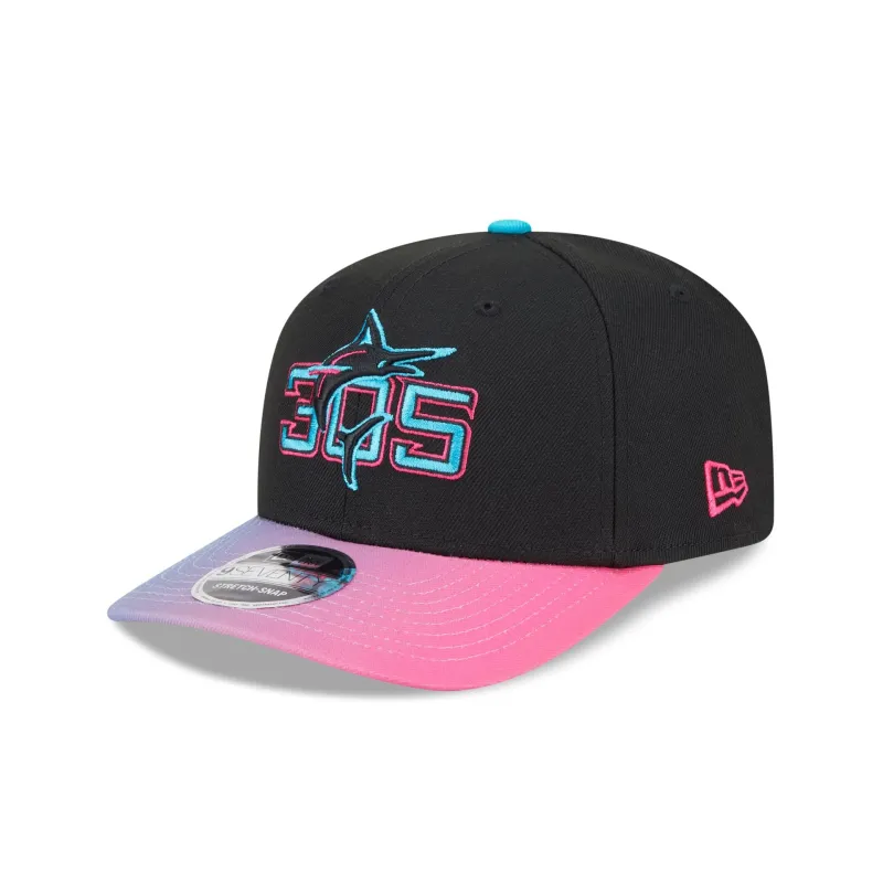 Miami Marlins City Connect 9SEVENTY Stretch-Snap Hat sold by New Era