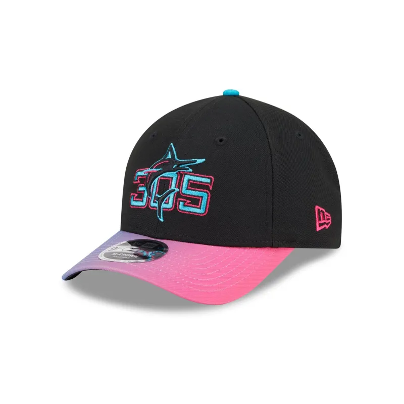 Miami Marlins City Connect 9FORTY M-Crown Snapback Hat sold by New Era