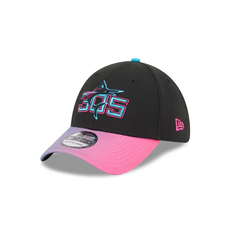 Miami Marlins City Connect 39THIRTY Stretch Fit Hat sold by New Era