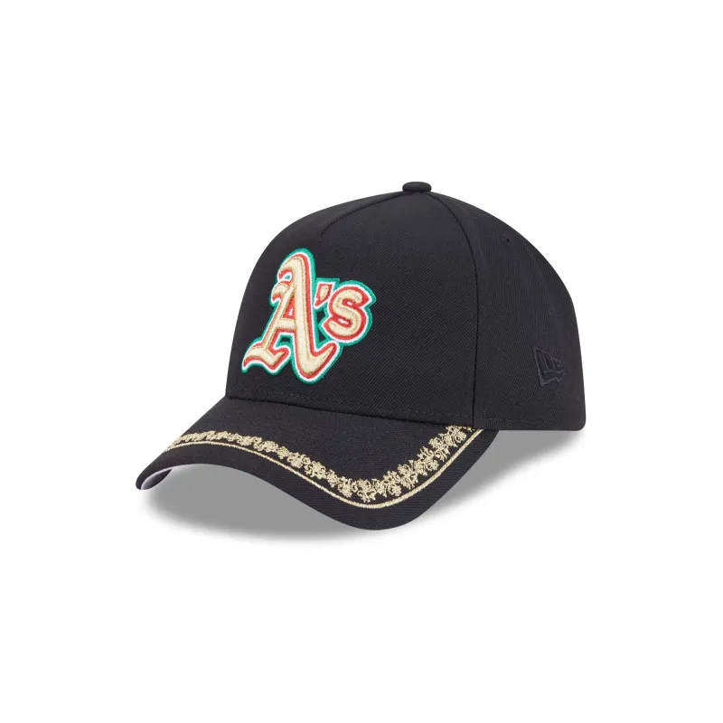 Athletics Ornate Visor 9FORTY A-Frame Snapback Hat sold by New Era