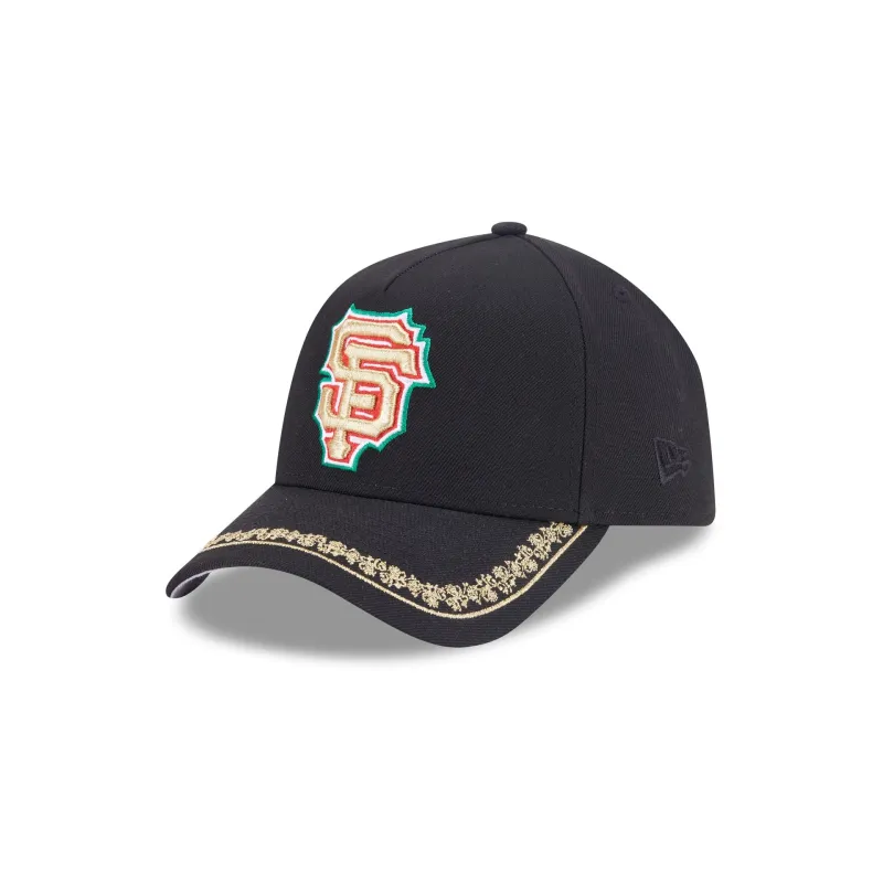 San Francisco Giants Ornate Visor 9FORTY A-Frame Snapback Hat sold by New Era