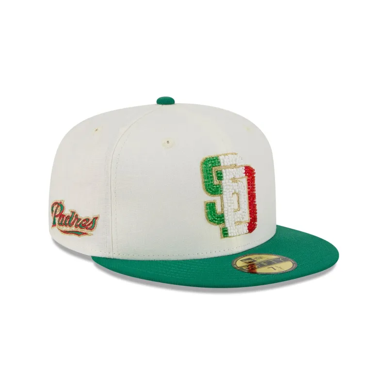 San Diego Padres Beaded Linen 59FIFTY Fitted Hat sold by New Era