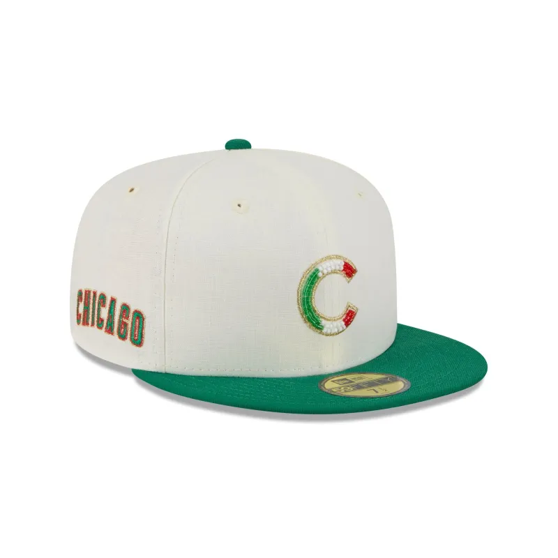 Chicago Cubs Beaded Linen 59FIFTY Fitted Hat sold by New Era