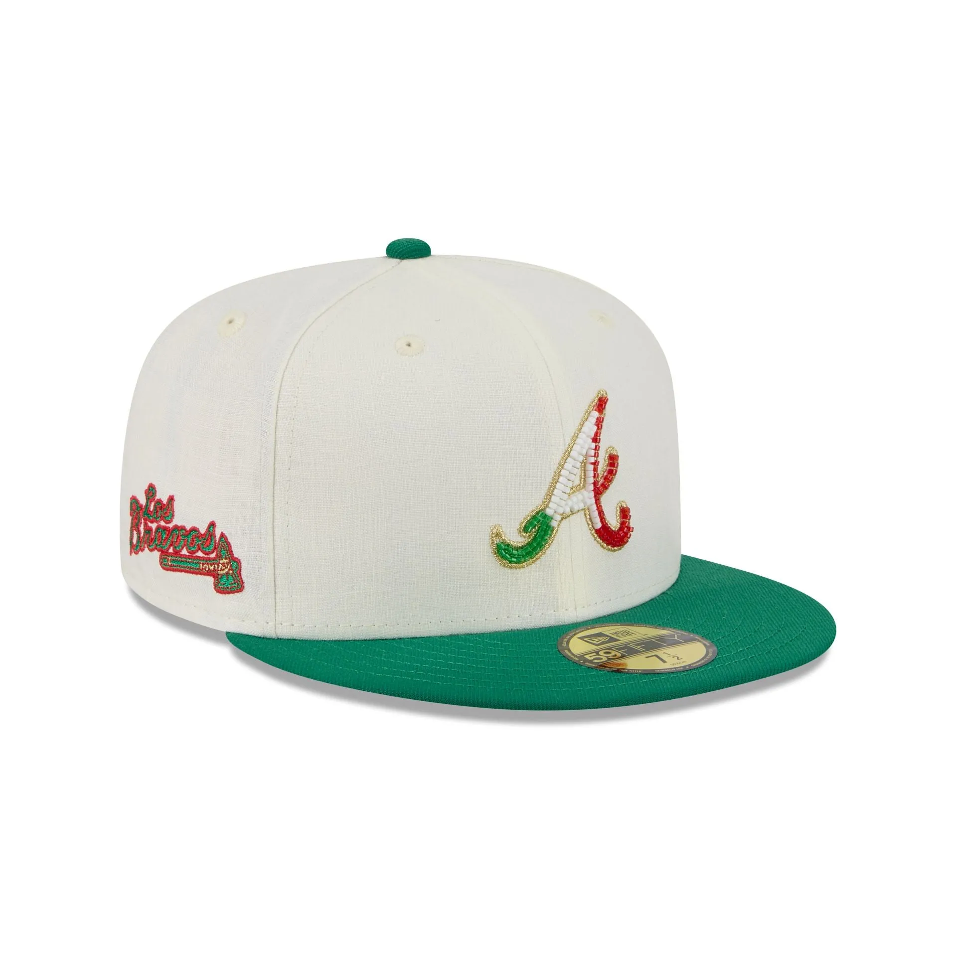 Atlanta Braves Beaded Linen 59FIFTY Fitted Hat sold by New Era