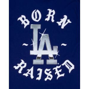 Born X Raised Los Angeles Dodgers Blue T-Shirt sold by New Era