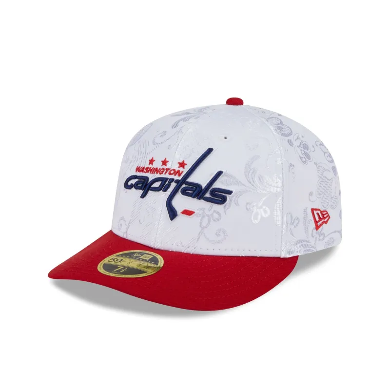 Washington Capitals Floral Shine Low Profile 59FIFTY Fitted Hat sold by New Era