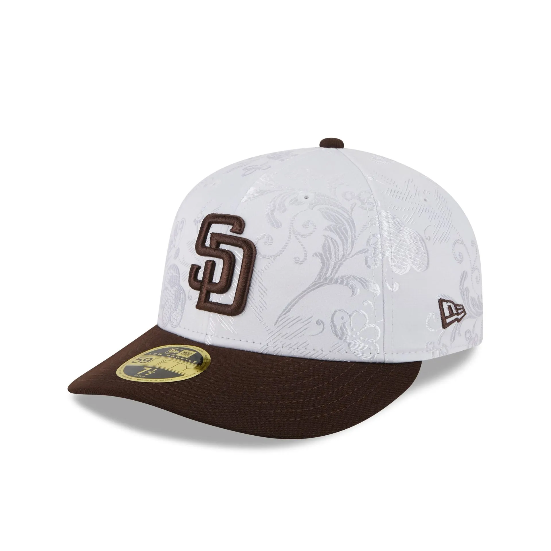 San Diego Padres Floral Shine Low Profile 59FIFTY Fitted Hat sold by New Era