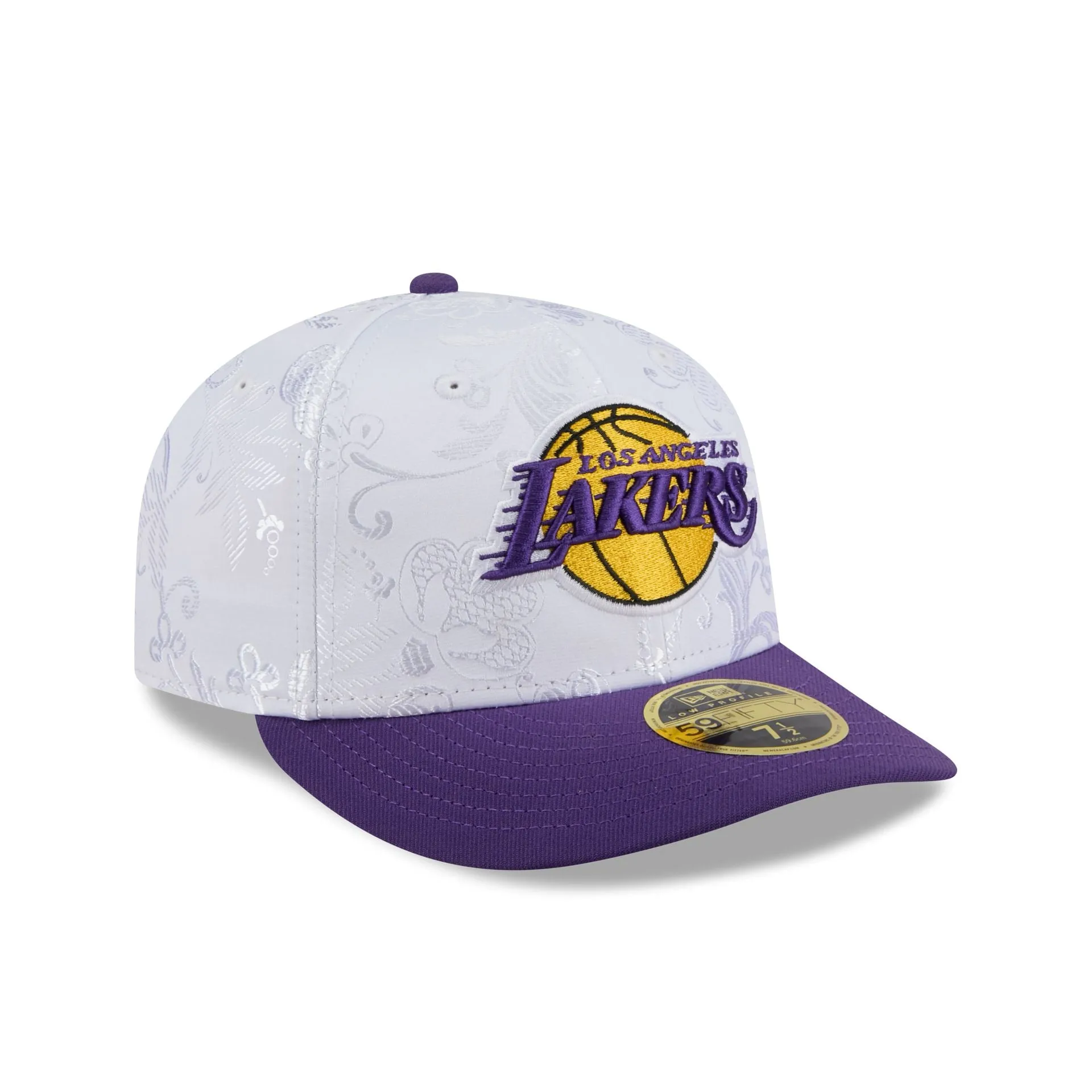 Los Angeles Lakers Floral Shine Low Profile 59FIFTY Fitted Hat sold by New Era product image thumbnail 3