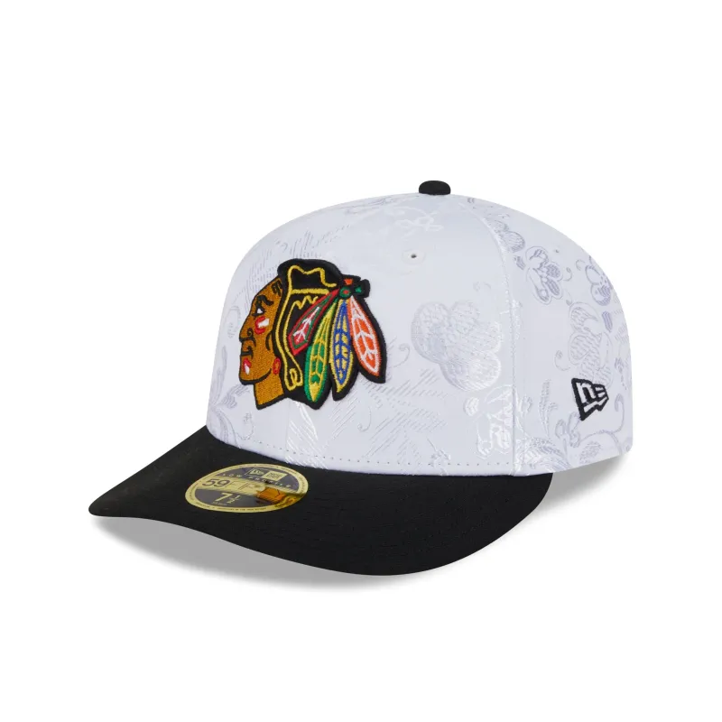 Chicago Blackhawks Floral Shine Low Profile 59FIFTY Fitted Hat sold by New Era