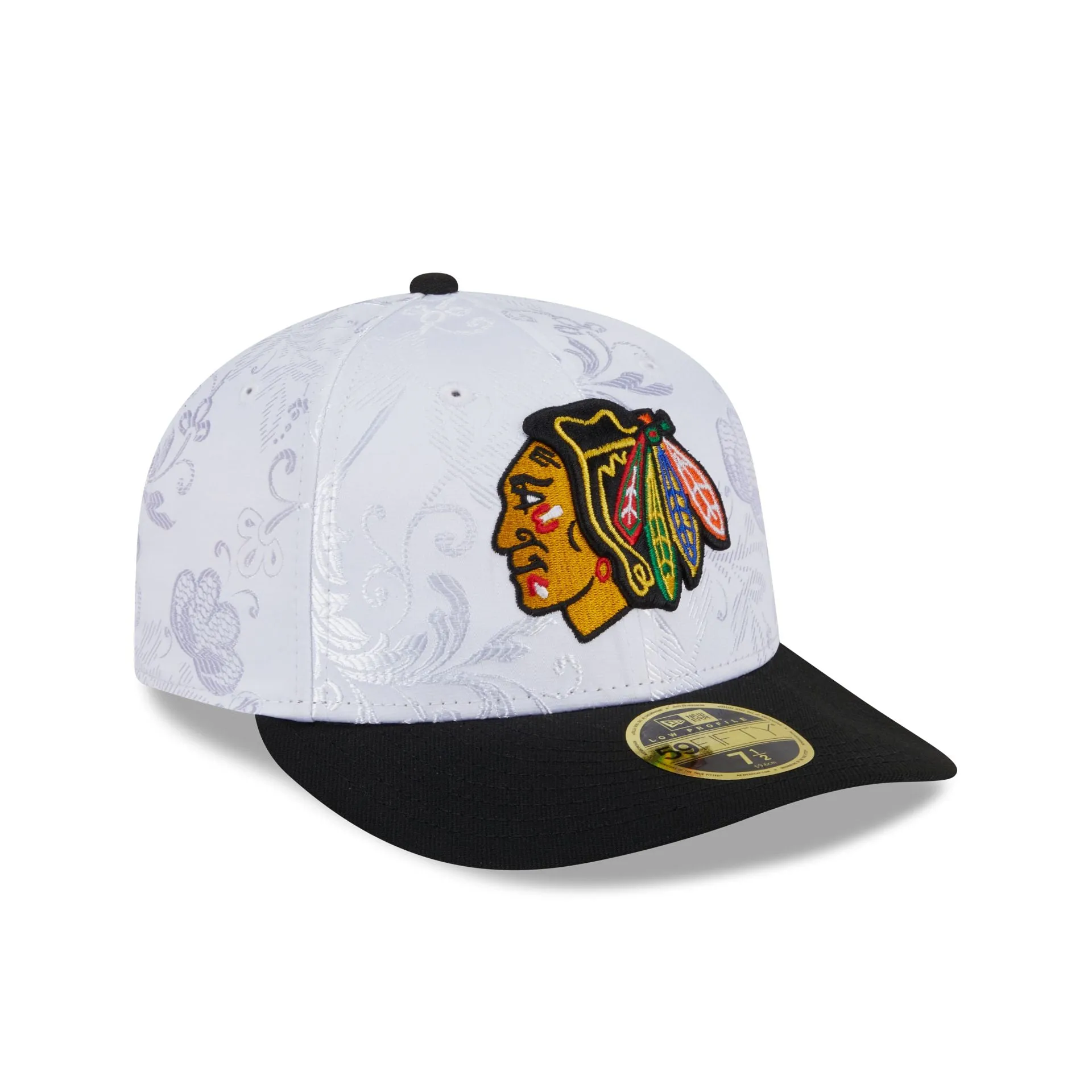 Chicago Blackhawks Floral Shine Low Profile 59FIFTY Fitted Hat sold by New Era product image thumbnail 3