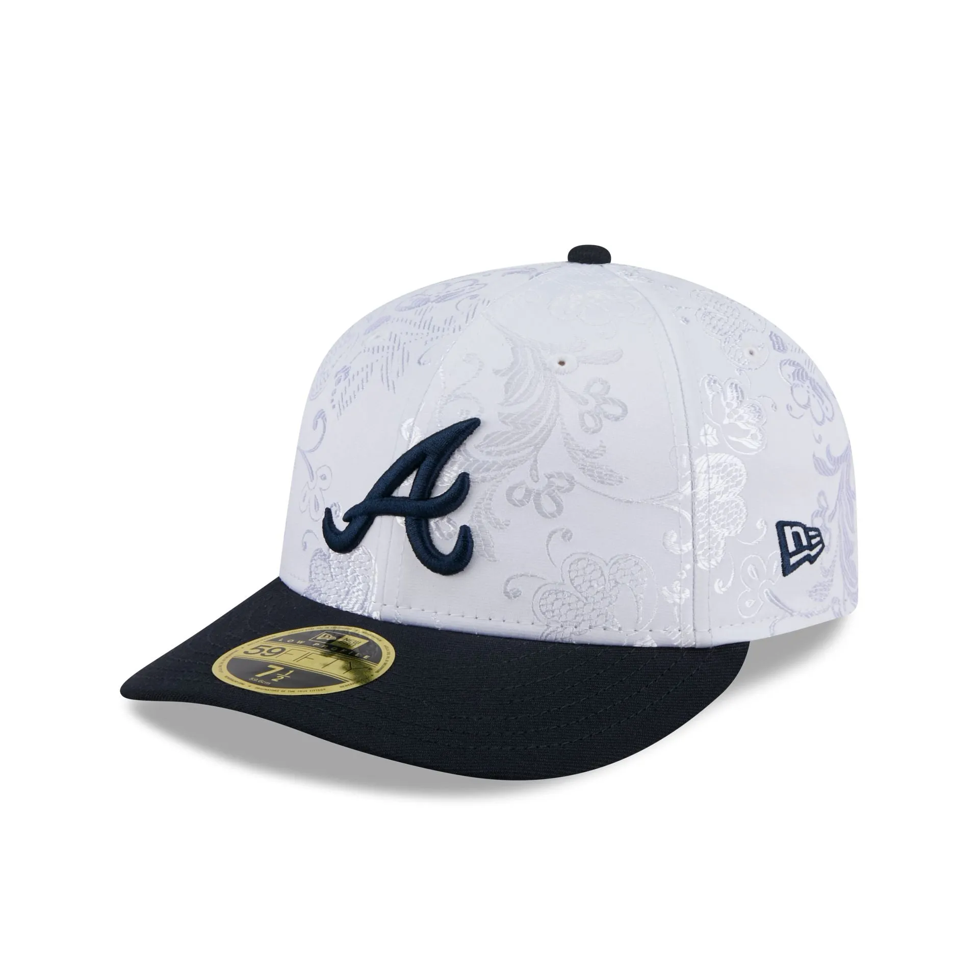 Atlanta Braves Floral Shine Low Profile 59FIFTY Fitted Hat sold by New Era