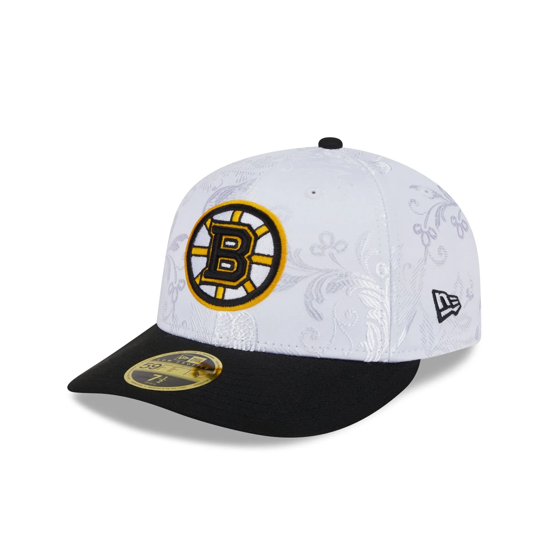 Boston Bruins Floral Shine Low Profile 59FIFTY Fitted Hat sold by New Era