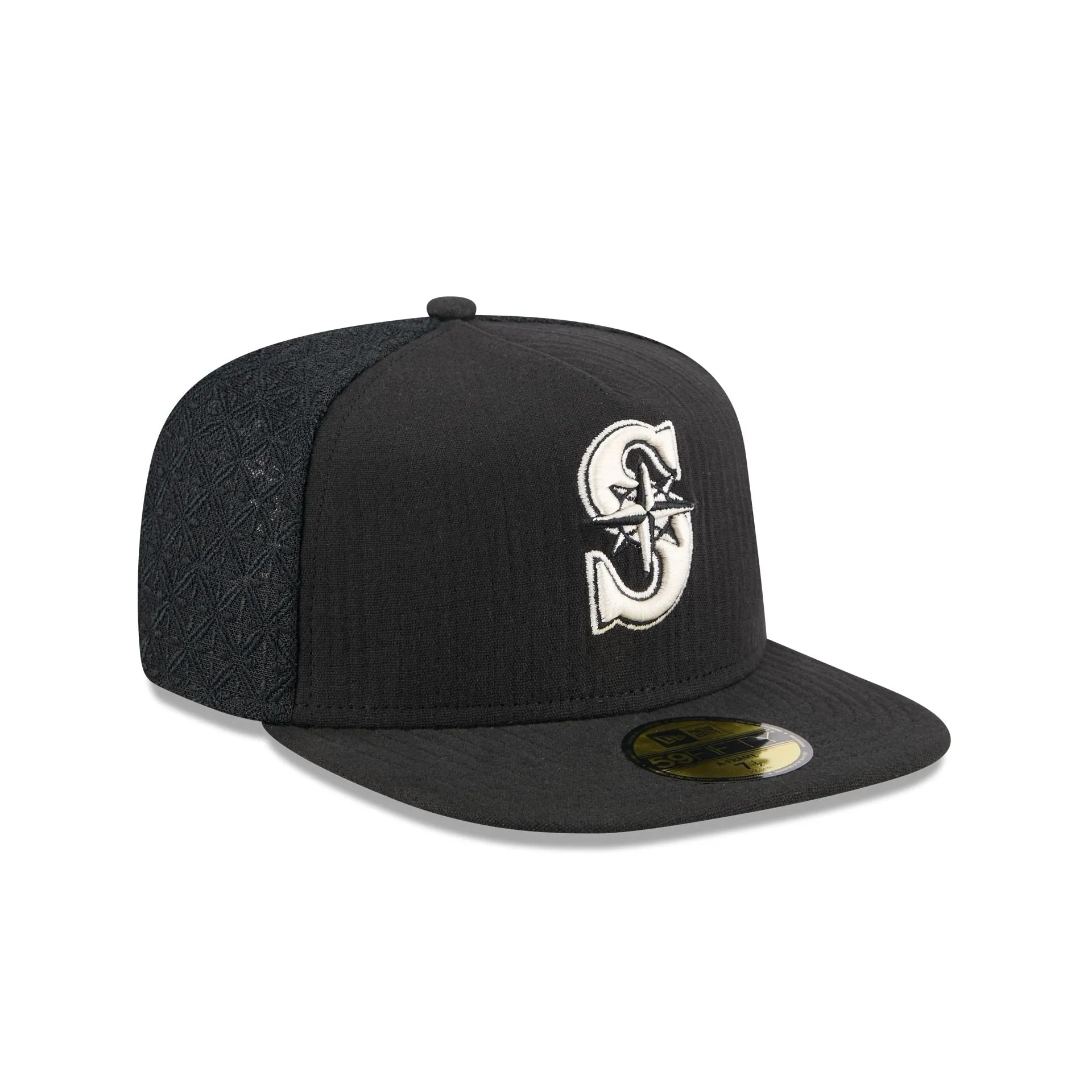 Seattle Mariners Black Mesh 59FIFTY A-Frame Fitted Hat sold by New Era product image thumbnail 3