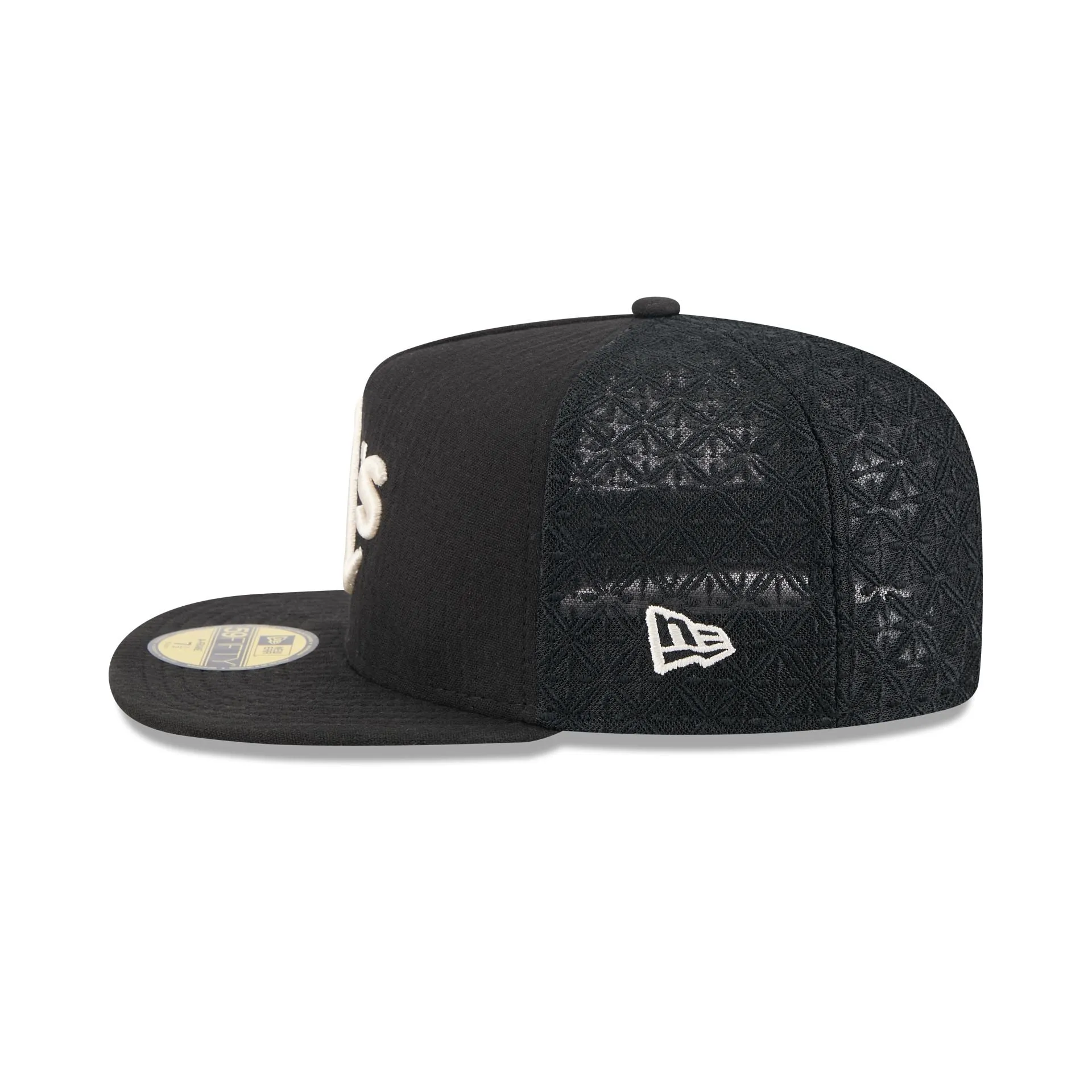 Athletics Black Mesh 59FIFTY A-Frame Fitted Hat sold by New Era product image thumbnail 4