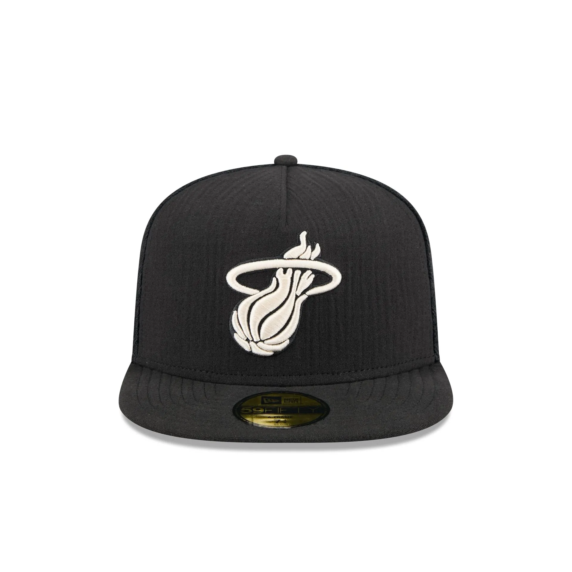 Miami Heat Black Mesh 59FIFTY A-Frame Fitted Hat sold by New Era product image thumbnail 2