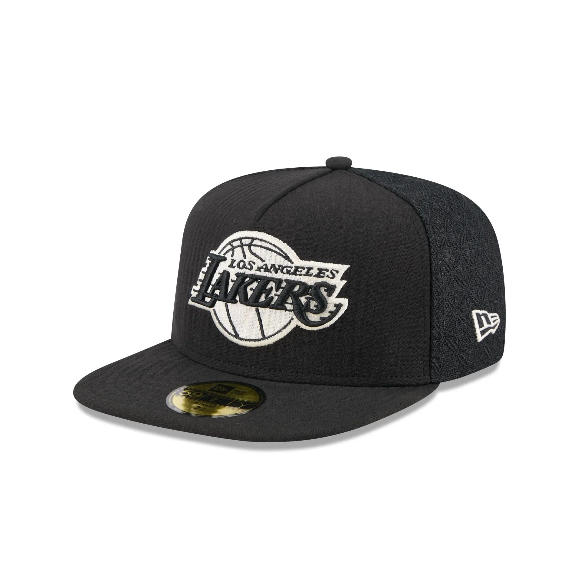 Los Angeles Lakers Black Mesh 59FIFTY A-Frame Fitted Hat sold by New Era