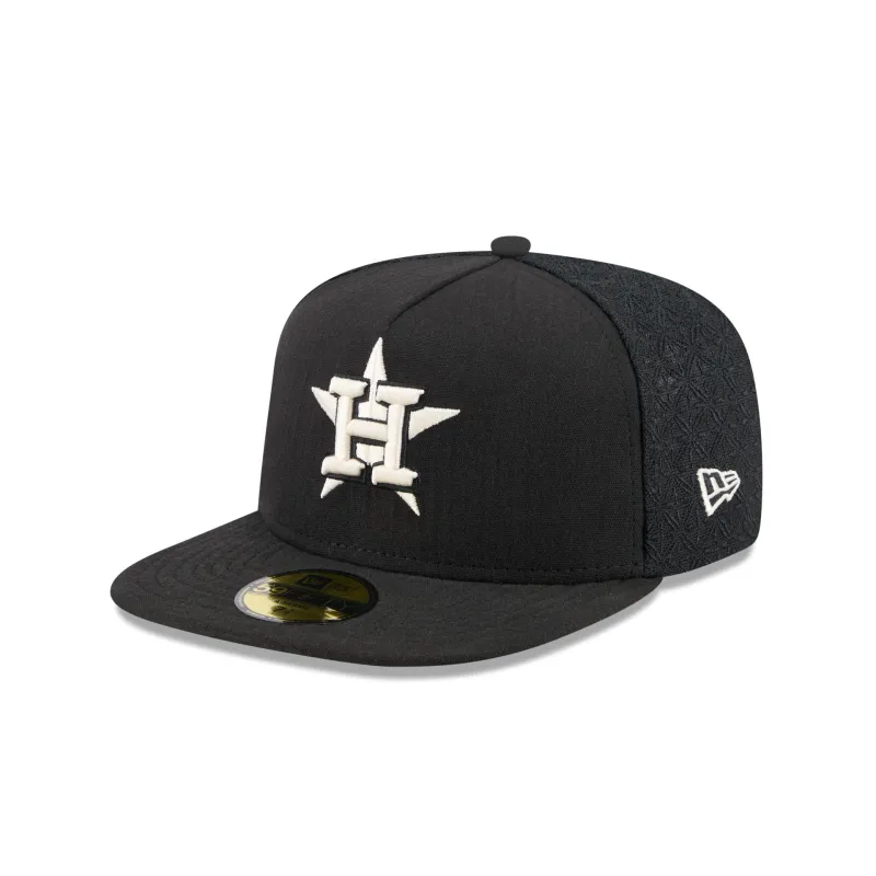 Houston Astros Black Mesh 59FIFTY A-Frame Fitted Hat sold by New Era
