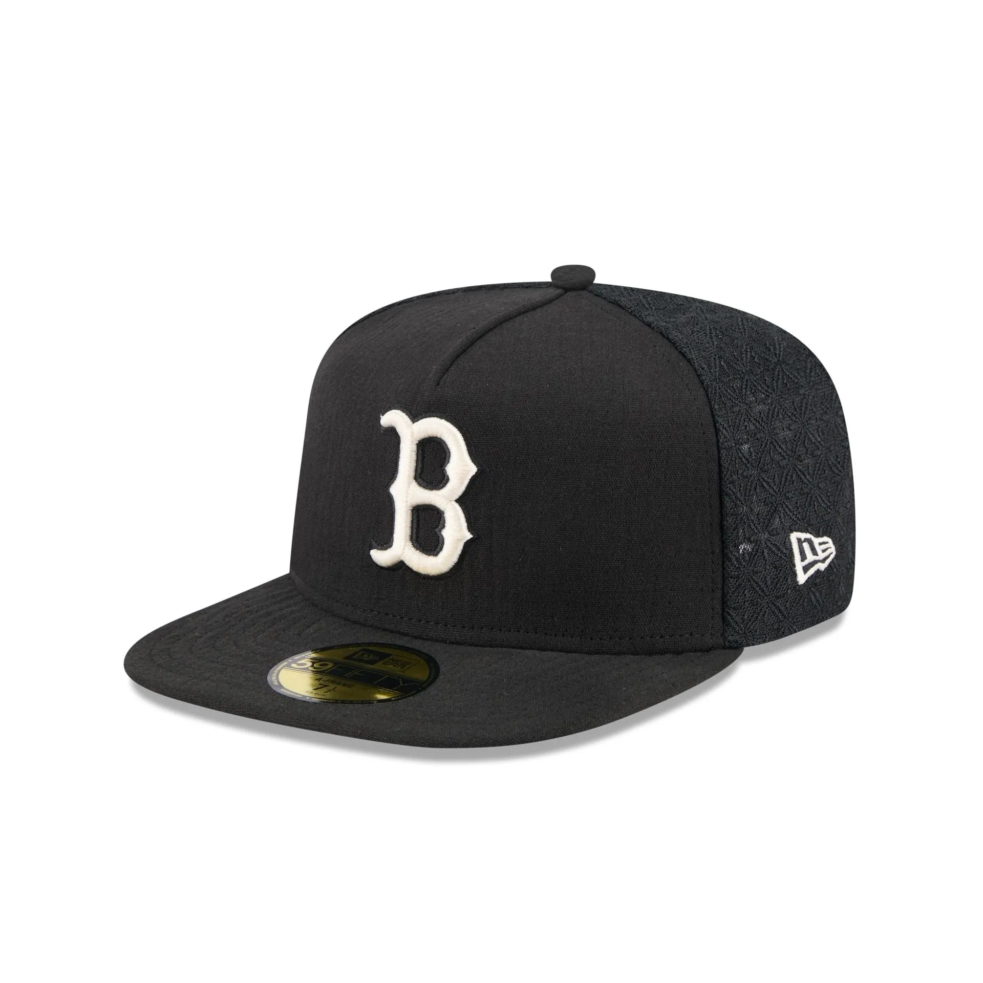 Boston Red Sox Black Mesh 59FIFTY A-Frame Fitted Hat sold by New Era
