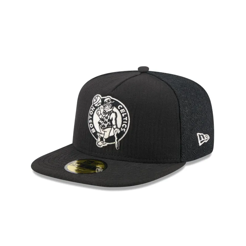 Boston Celtics Black Mesh 59FIFTY A-Frame Fitted Hat sold by New Era