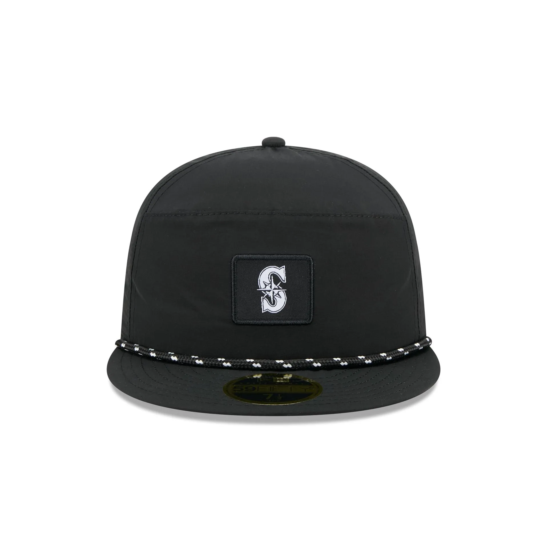 Seattle Mariners Black Poly Rope Split Panel 59FIFTY Fitted Hat sold by New Era product image thumbnail 2