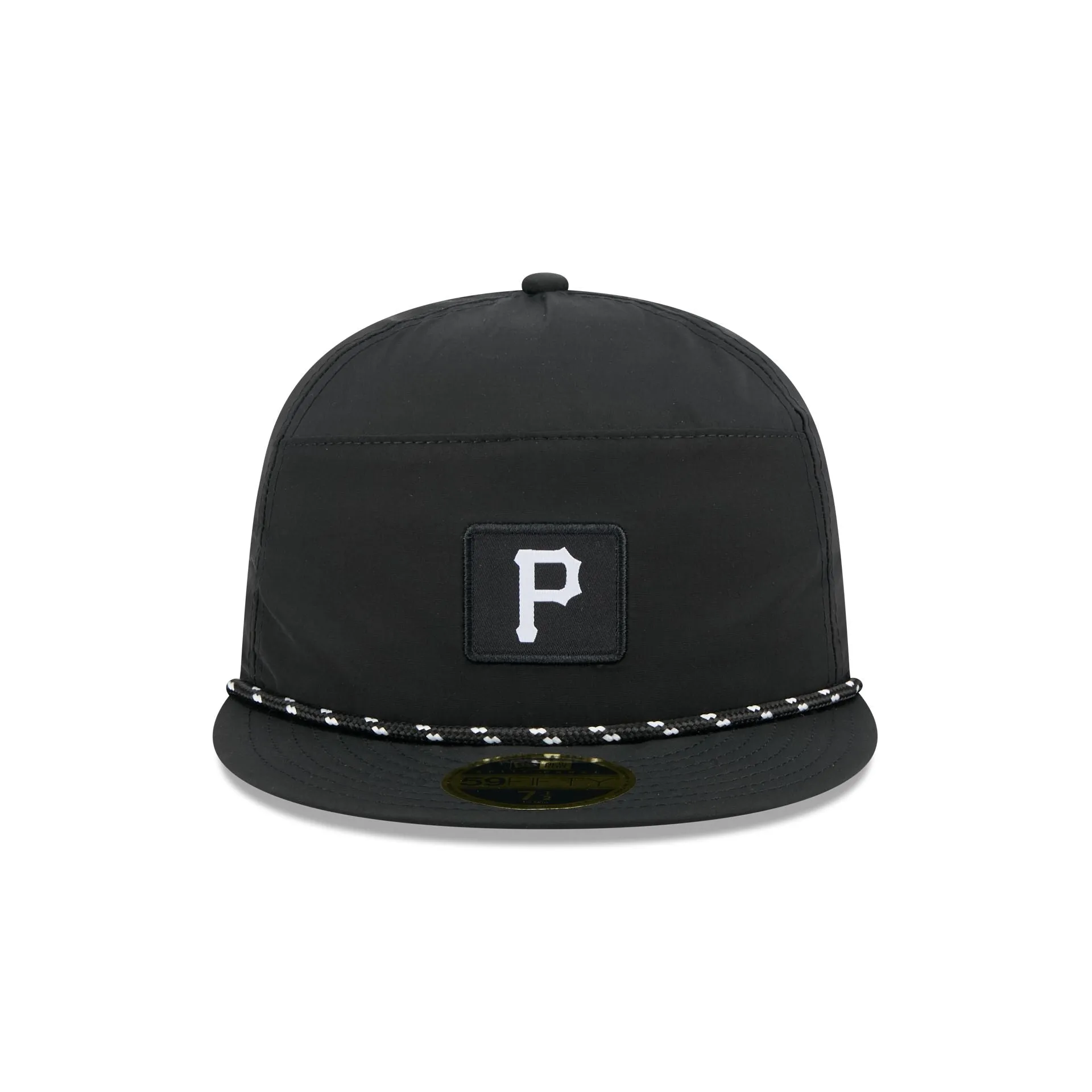 Pittsburgh Pirates Black Poly Rope Split Panel 59FIFTY Fitted Hat sold by New Era product image thumbnail 2