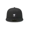 Philadelphia Phillies Black Poly Rope Split Panel 59FIFTY Fitted Hat sold by New Era