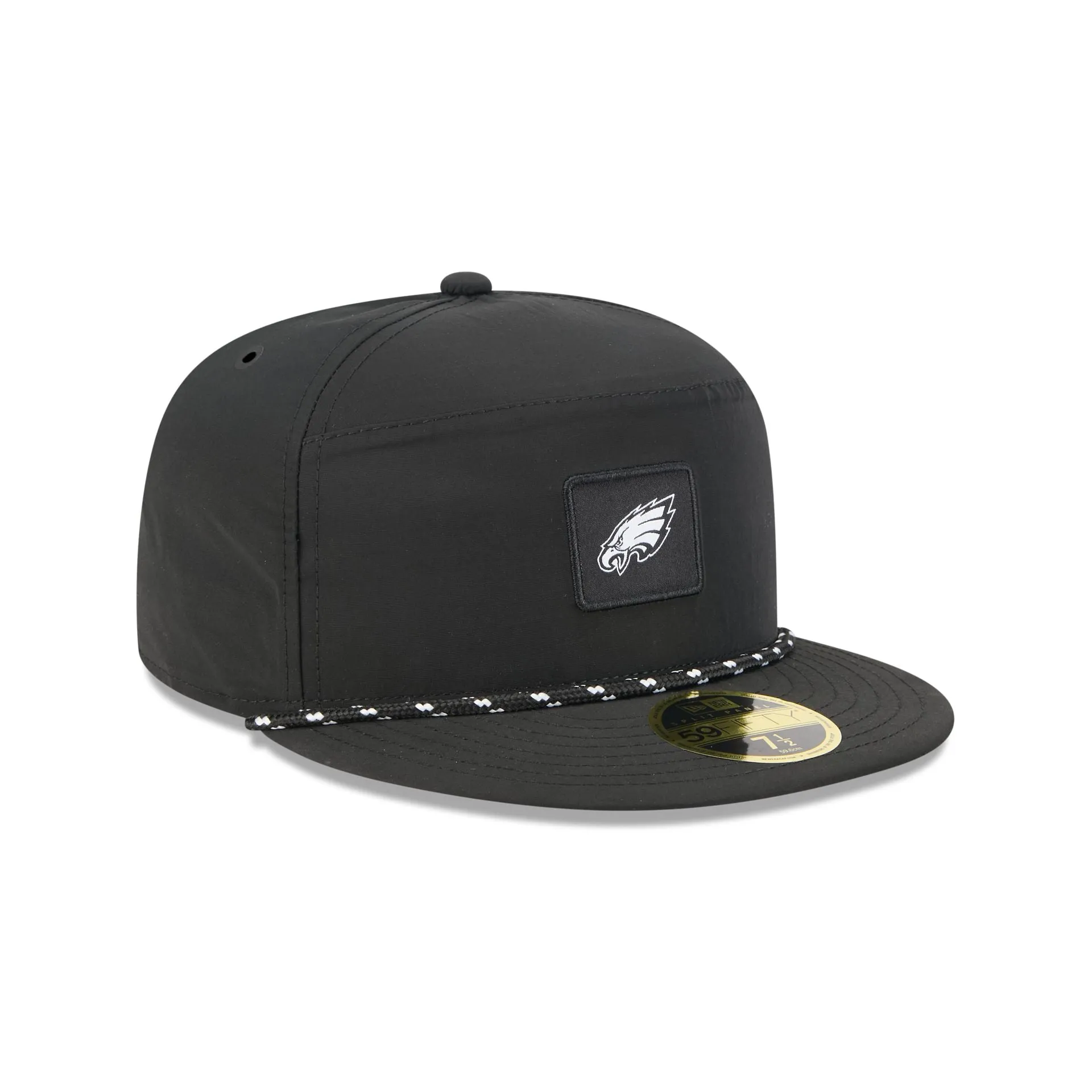 Philadelphia Eagles Black Poly Rope Split Panel 59FIFTY Fitted Hat sold by New Era product image thumbnail 3
