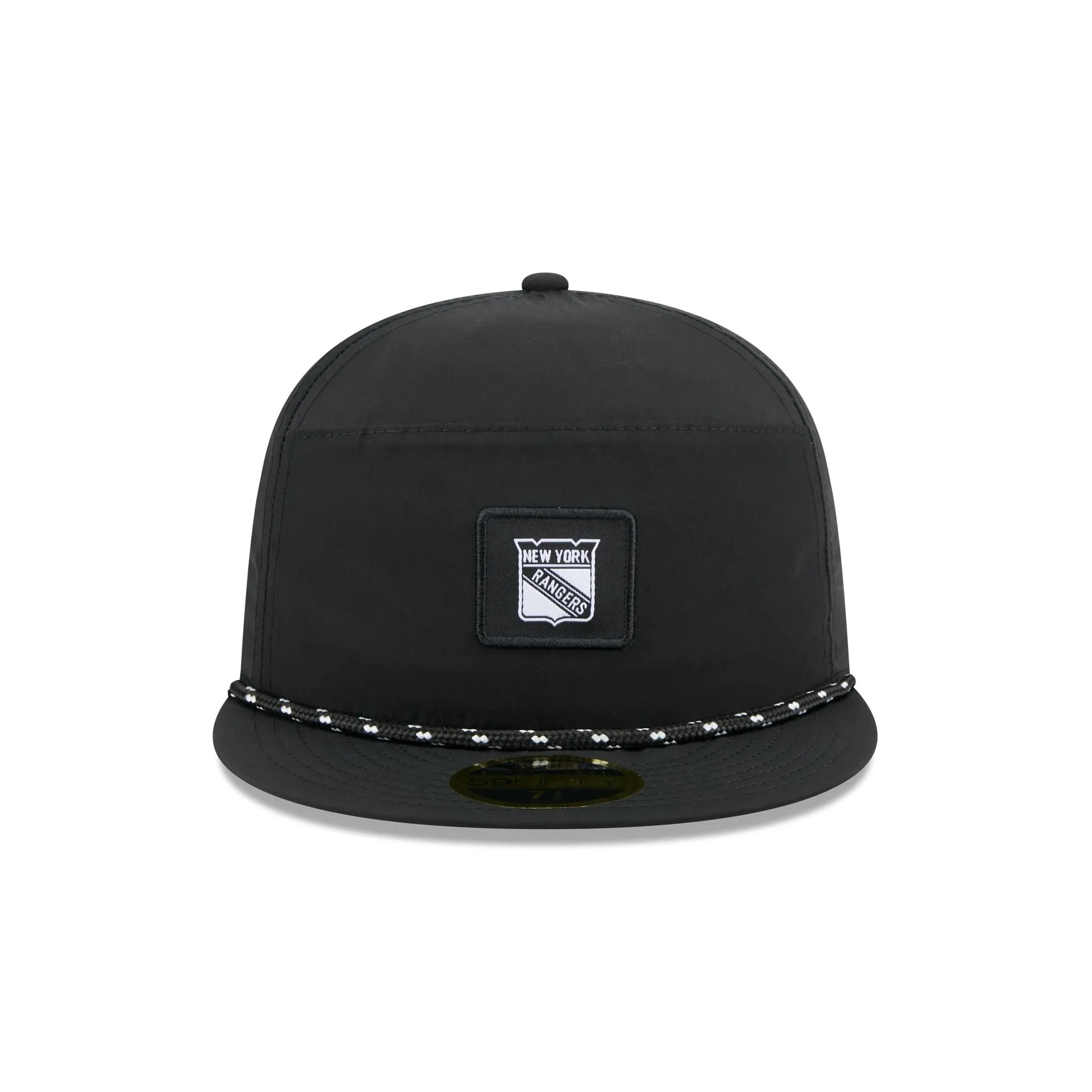 New York Rangers Black Poly Rope Split Panel 59FIFTY Fitted Hat sold by New Era product image thumbnail 2