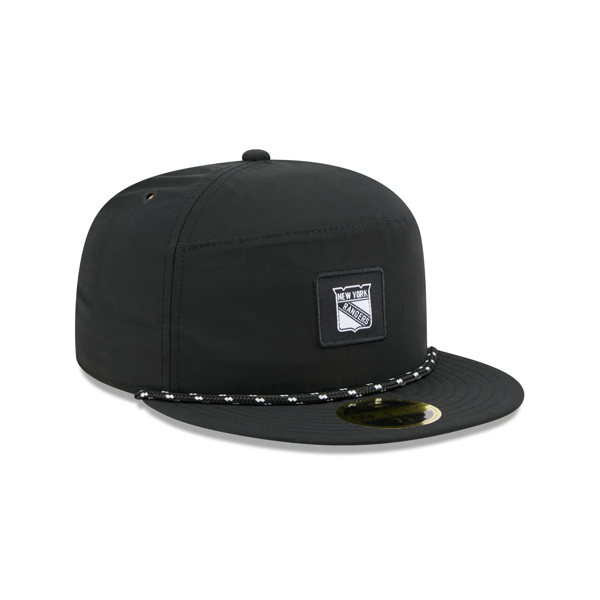 New York Rangers Black Poly Rope Split Panel 59FIFTY Fitted Hat sold by New Era product image thumbnail 3
