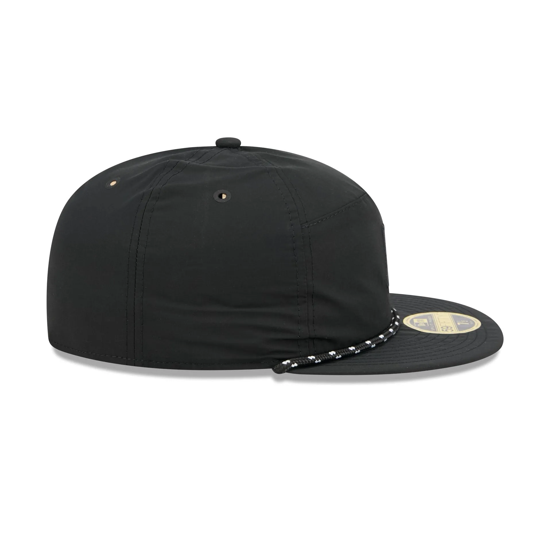 Los Angeles Dodgers Black Poly Rope Split Panel 59FIFTY Fitted Hat sold by New Era product image thumbnail 5