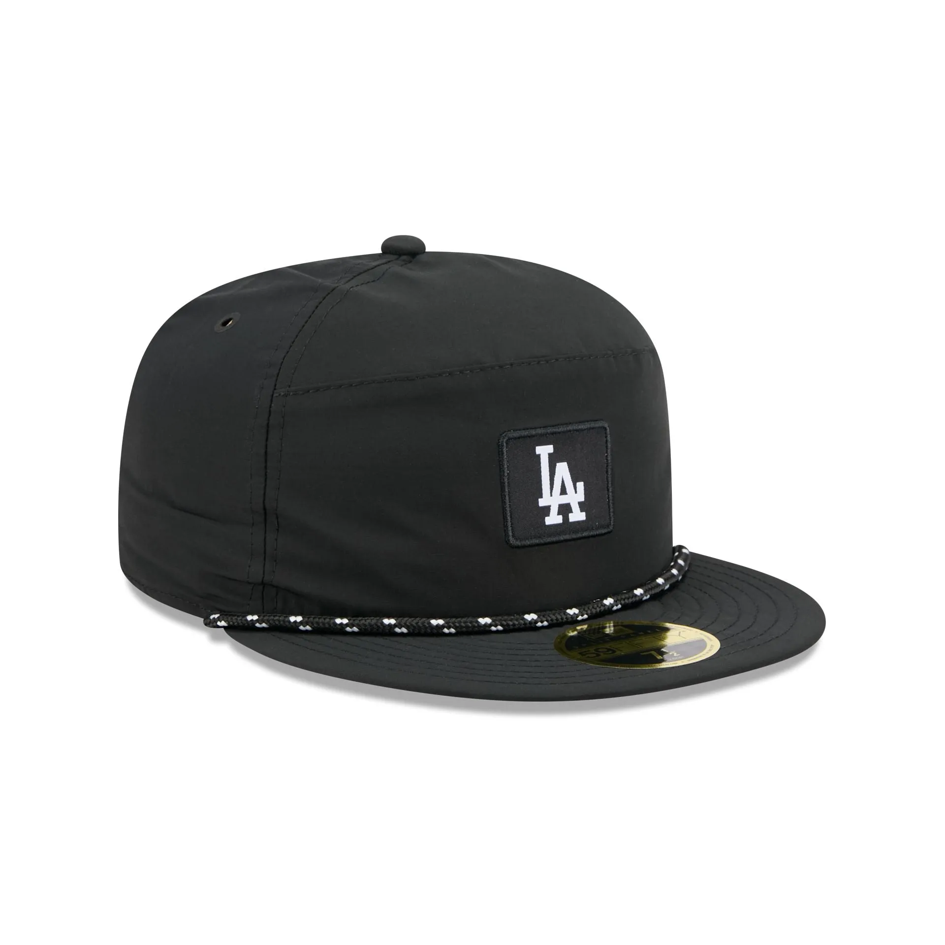 Los Angeles Dodgers Black Poly Rope Split Panel 59FIFTY Fitted Hat sold by New Era product image thumbnail 3