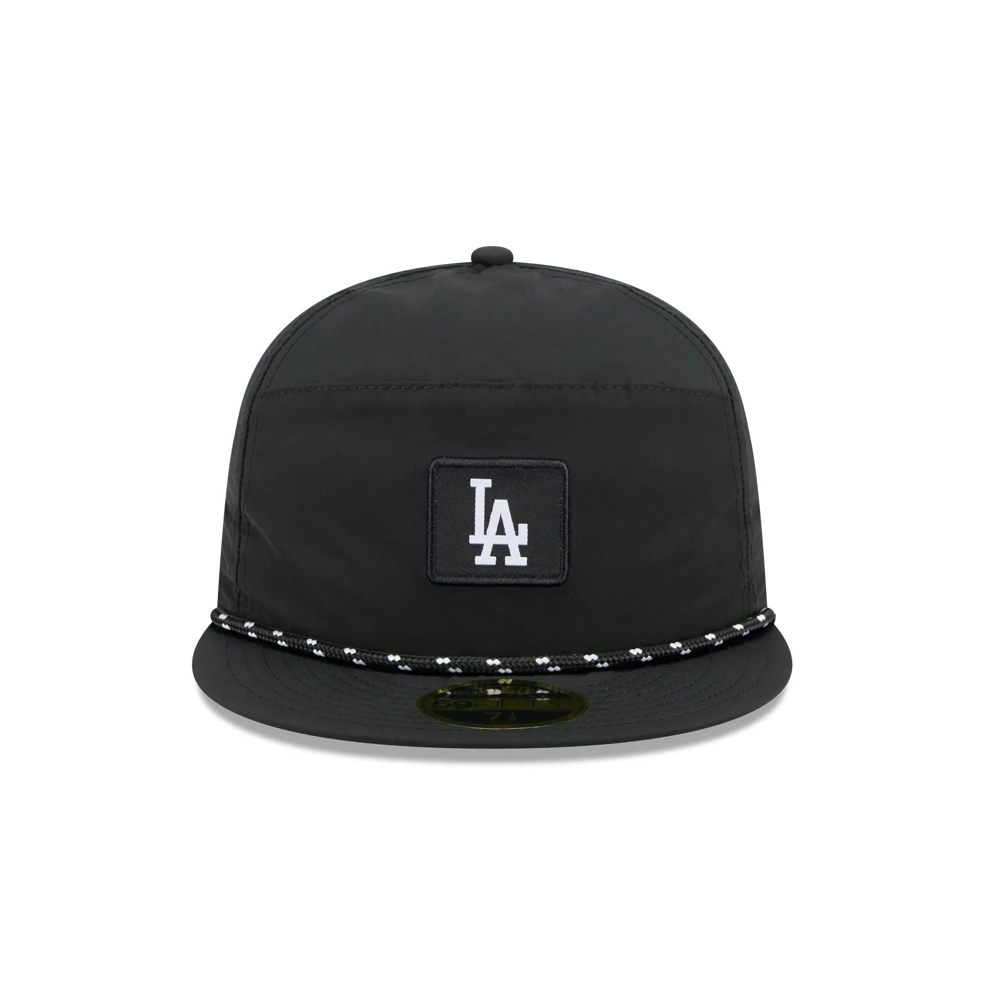 Los Angeles Dodgers Black Poly Rope Split Panel 59FIFTY Fitted Hat sold by New Era product image thumbnail 2