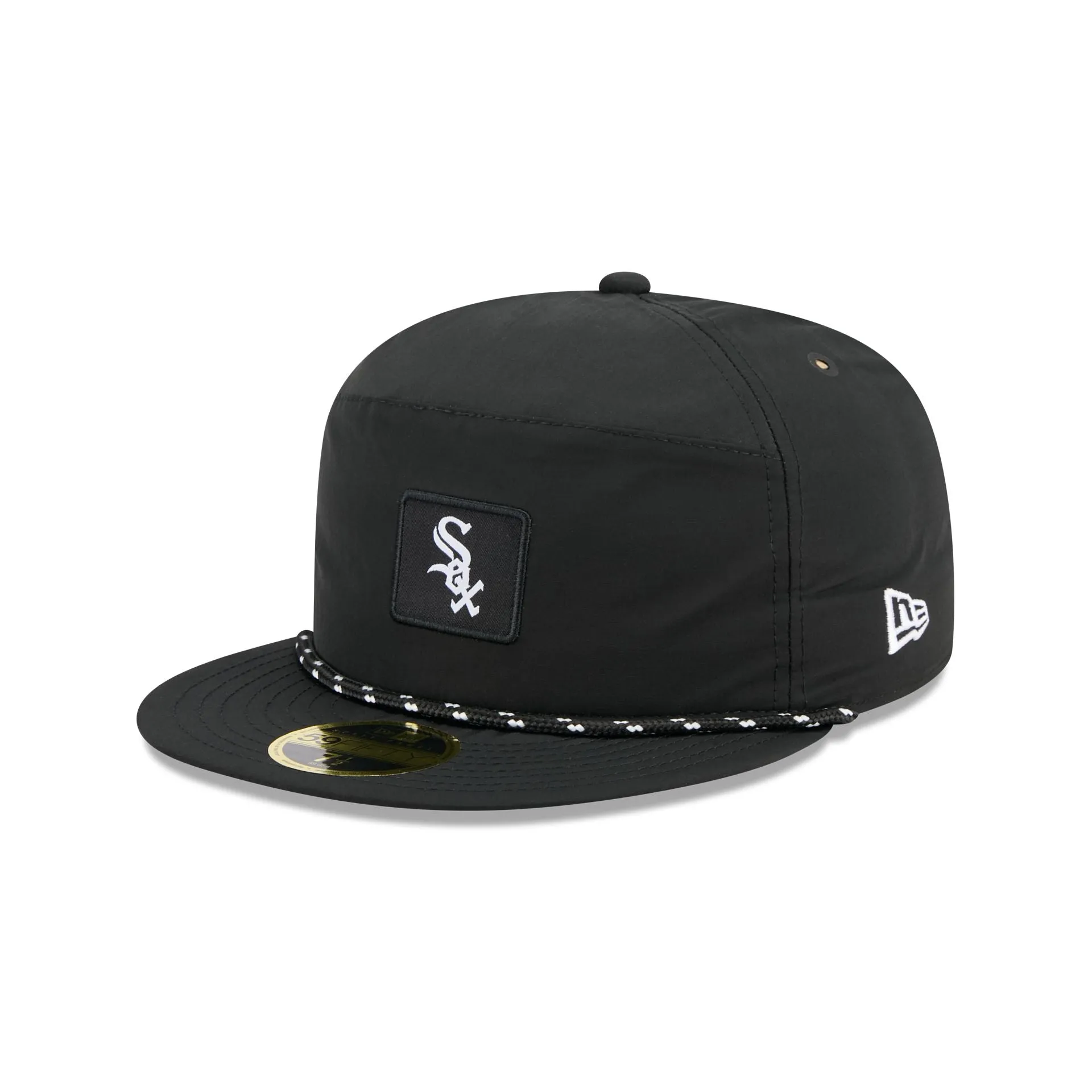 Chicago White Sox Black Poly Rope Split Panel 59FIFTY Fitted Hat sold by New Era