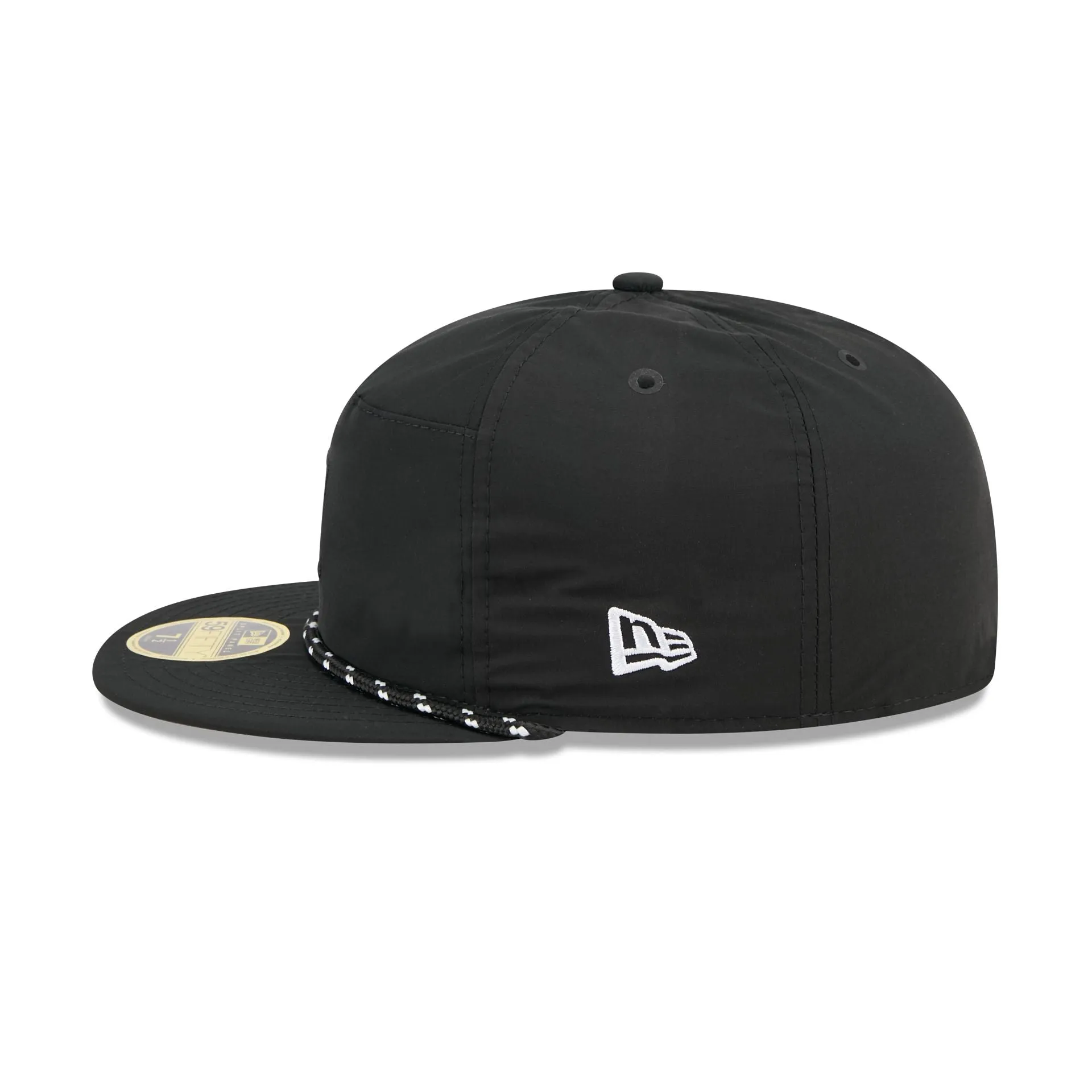 Chicago Blackhawks Black Poly Rope Split Panel 59FIFTY Fitted Hat sold by New Era product image thumbnail 4