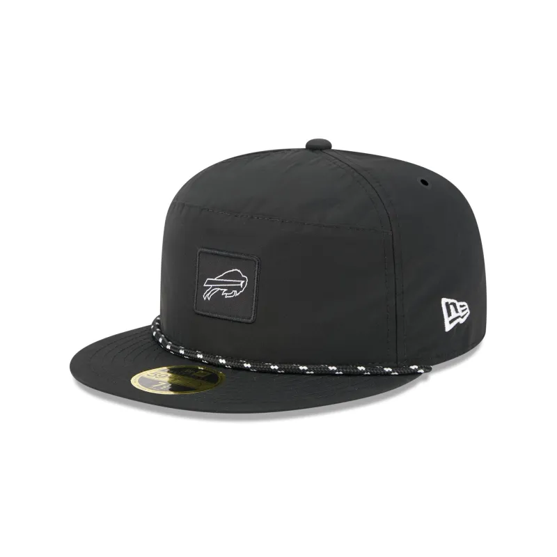 Buffalo Bills Black Poly Rope Split Panel 59FIFTY Fitted Hat sold by New Era
